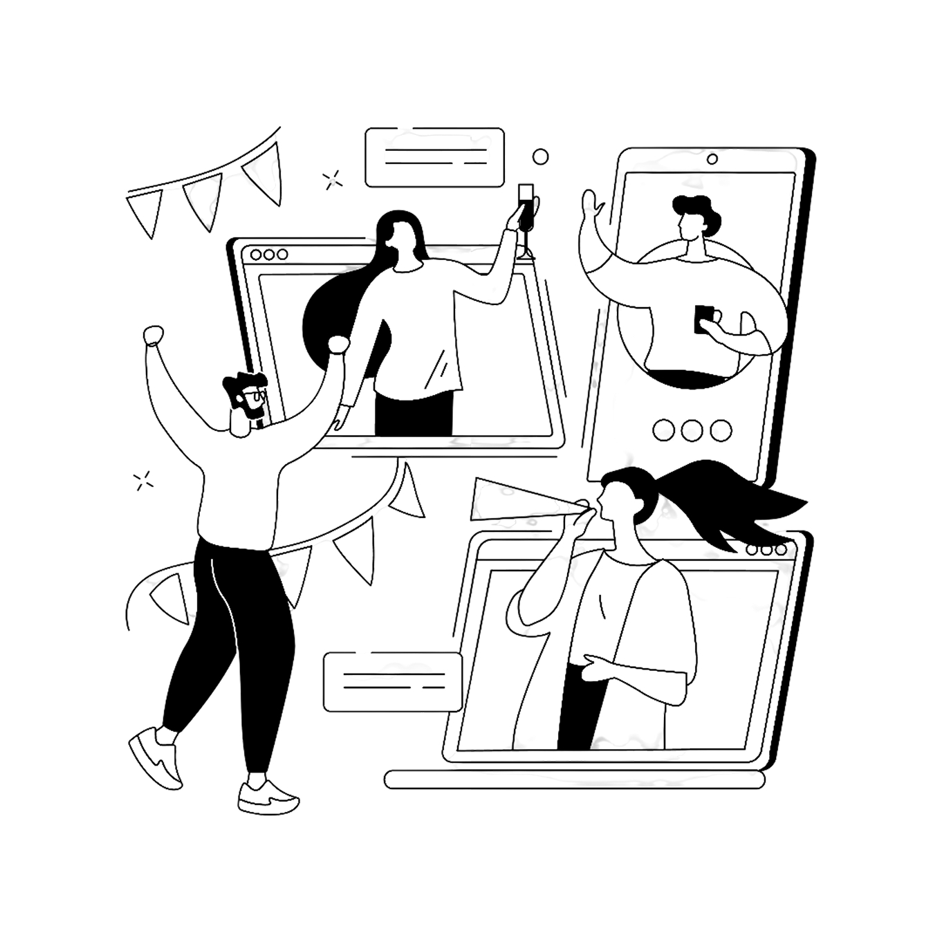 Illustration of teachers collaborating